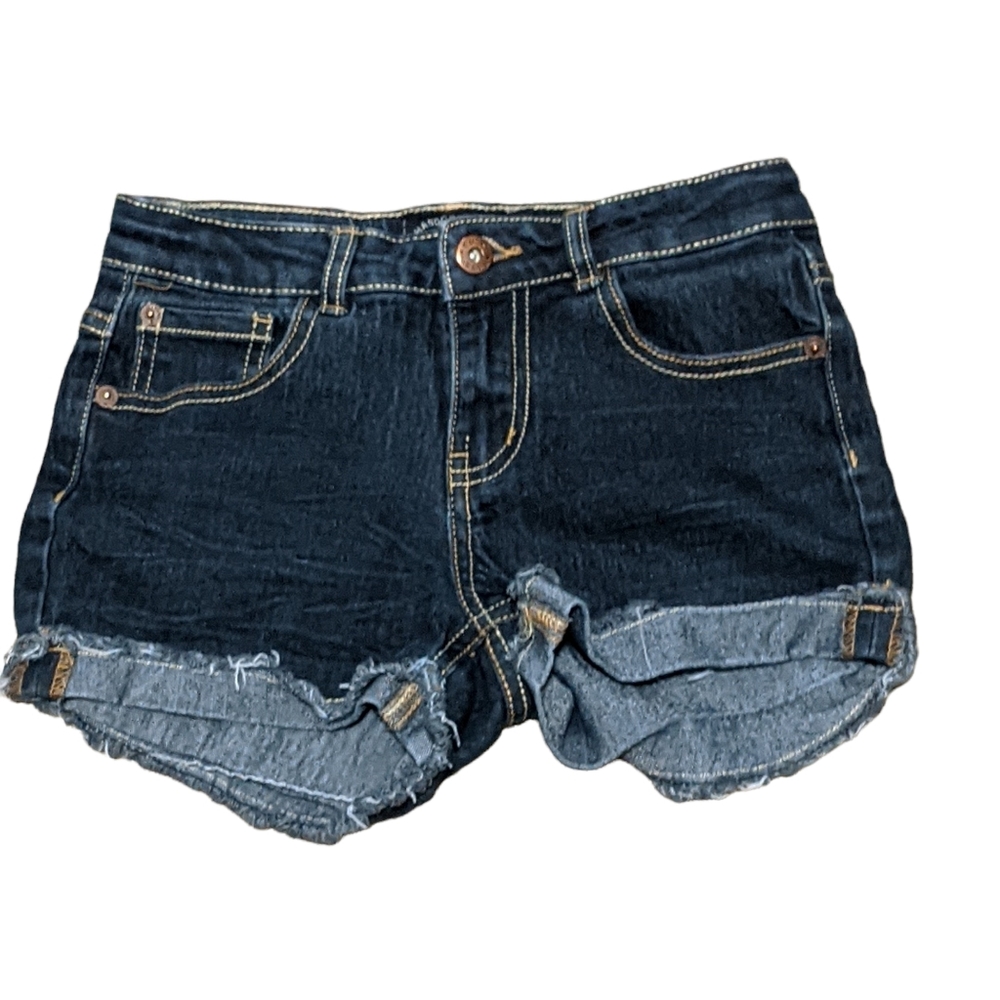 4/$25  Lucky Riley girls shorts frayed rolled hem stretchy girls size 10